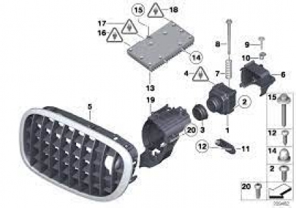 طقم دبانة شبكة بفتحة كاميرا F02 R+L