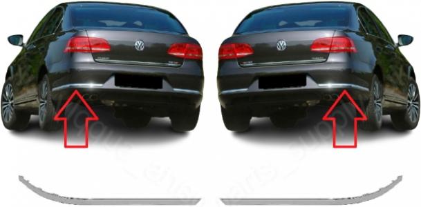 Rear Bumper moulding for VW PASSAT (B7) 