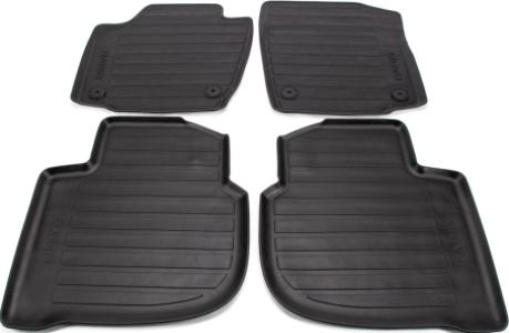 طقم دواسات جلد (اسود)